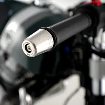 R&G Stainless Steel Bar Ends for the Triumph Trident 660 '21-, Daytona 660 '24-, Speed Triple 1200 RS '21-, Speed Triple 1200RX, Speed Triple 1200RS '25-& Royal Enfield Continental GT 650 ’19- (without bar end mirrors) 