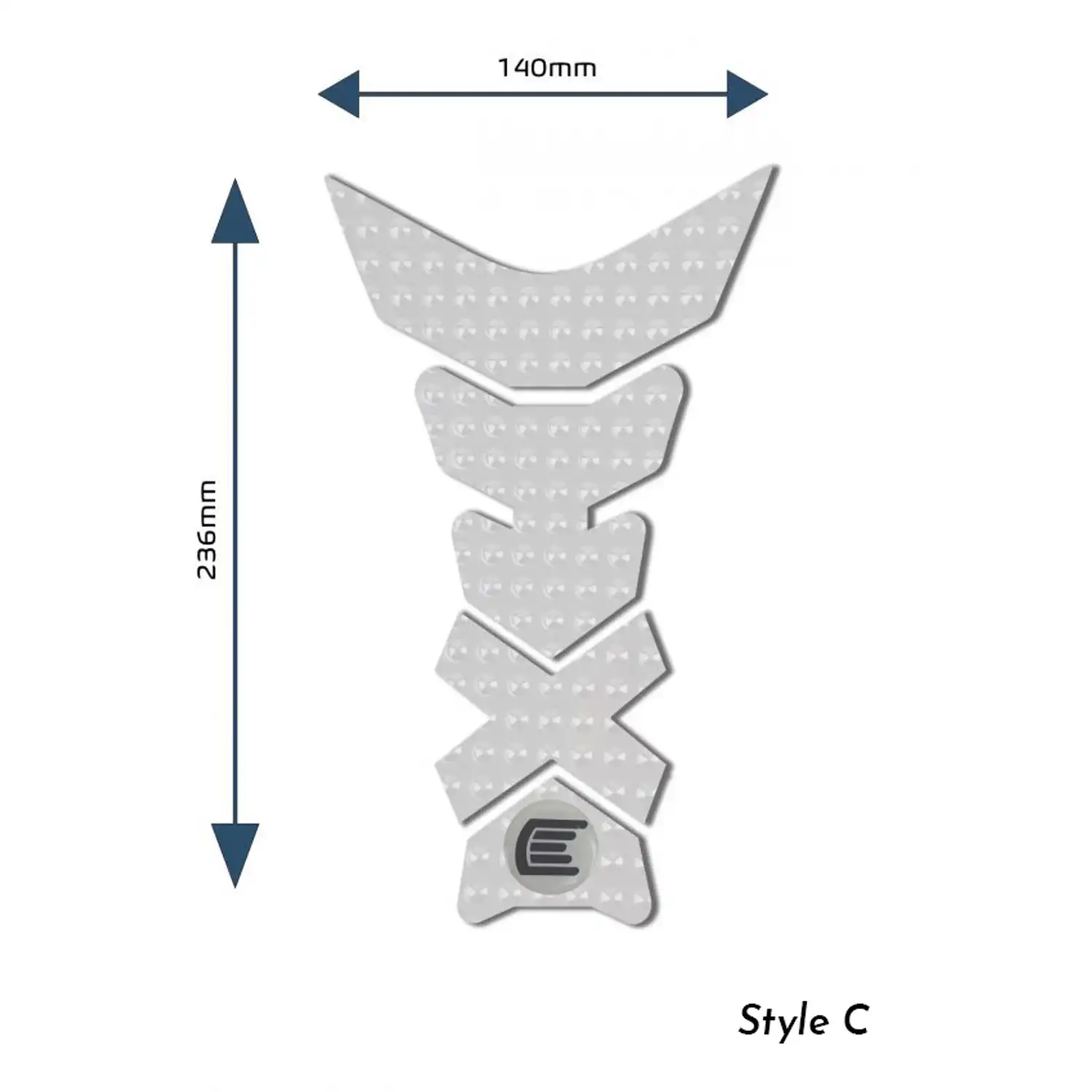 Eazi-Grip Centre Tank Pad in - Design E - EVO Clear (EVOCENTREPADECL) main image 1