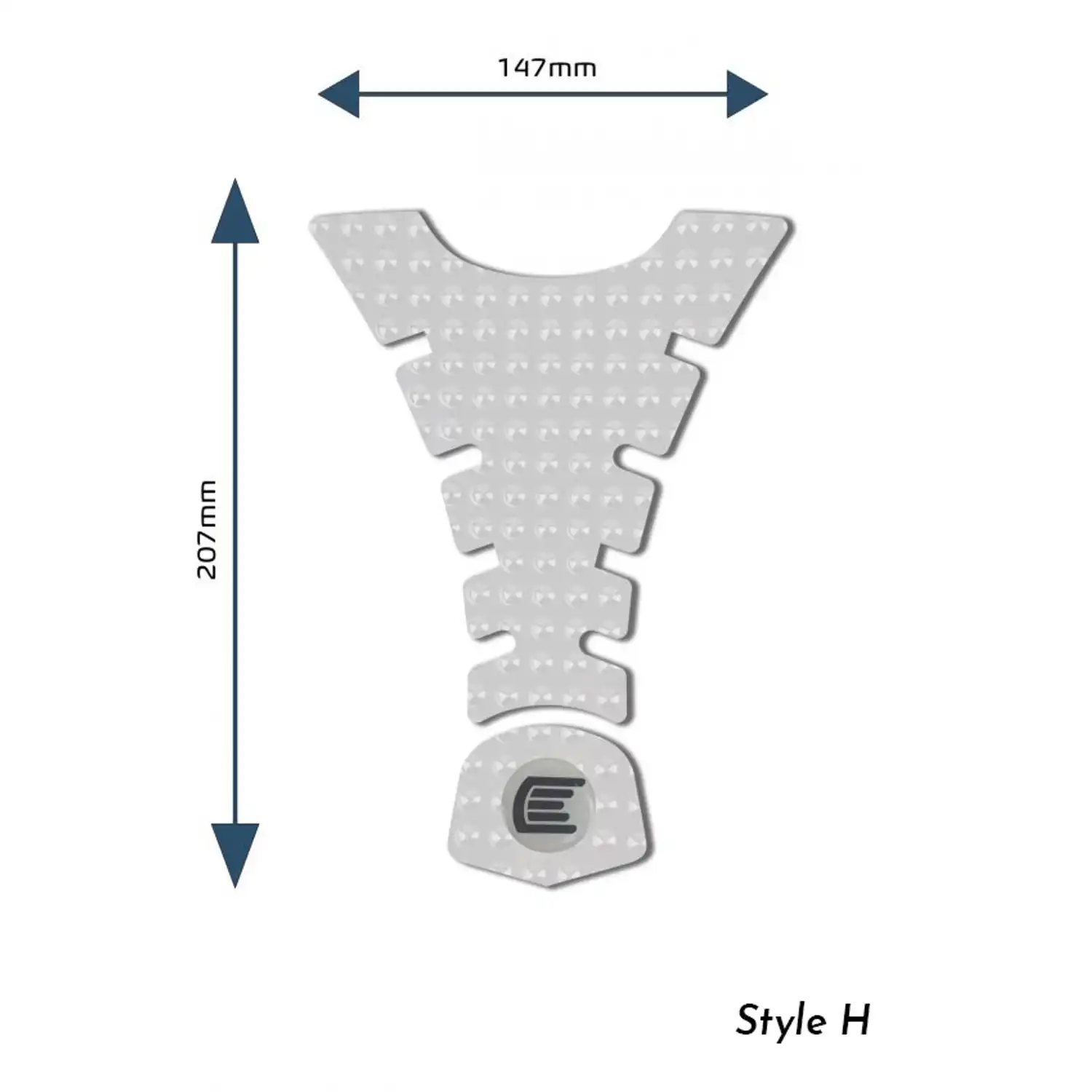 Eazi-Grip Centre Tank Pad in - Design E - EVO Clear (EVOCENTREPADECL)