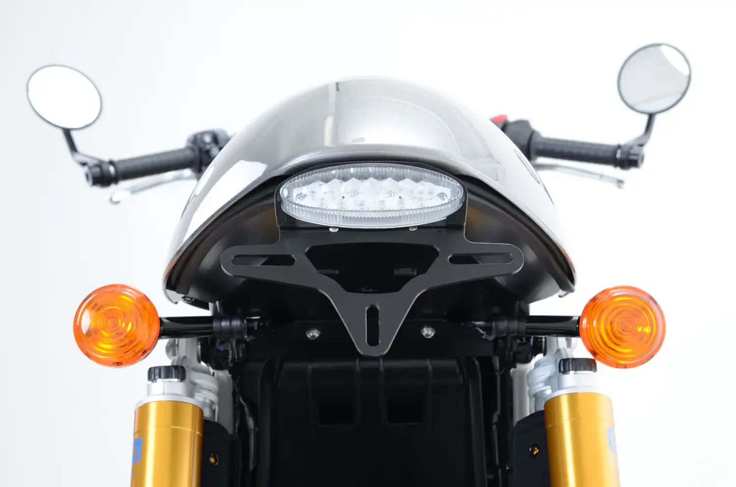 thumbnail image 2 of R&G Tail Tidy (License Plate Relocator) For Triumph Thruxton 1200 – 2016-2018 – Black, Stainless Steel 2 of 4