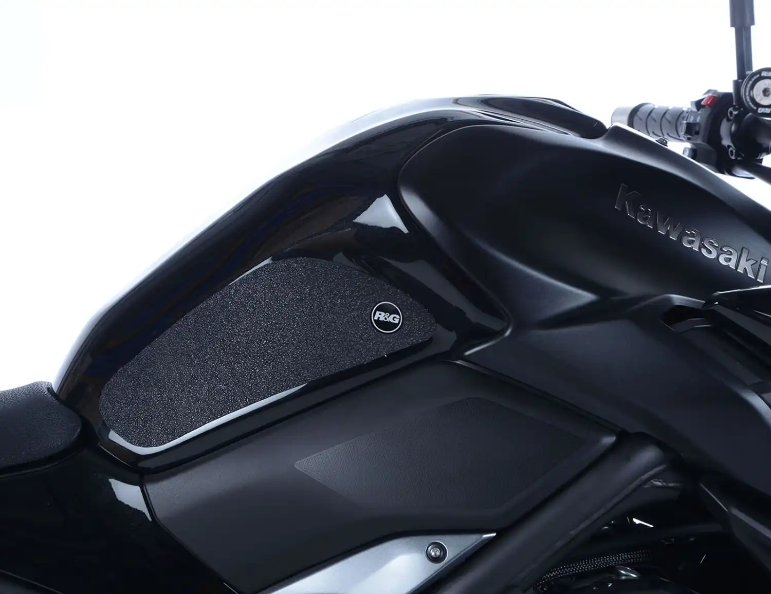 Black Tank Traction Gas Pad Knee Fuel Side Grips For Kawasaki ZX-6R 07