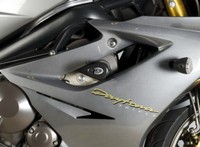 R/&G Racing Protector De Radiador De Aluminio en Negro para caber Triumph Daytona 675 06-12