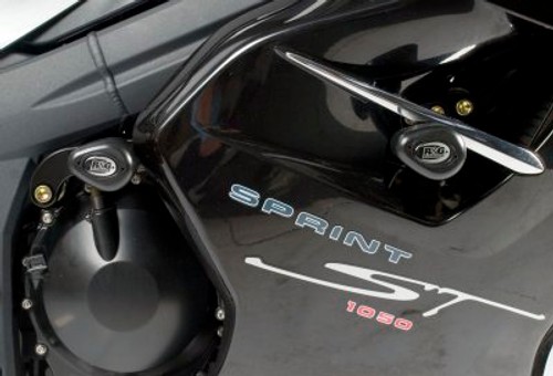 2017 R&G RACING BLACK TANK TRACTION PADS Triumph Sprint GT